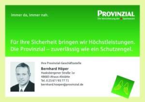 Logo und Kontaktdaten von der Firma Provinzial Bernhard Höper